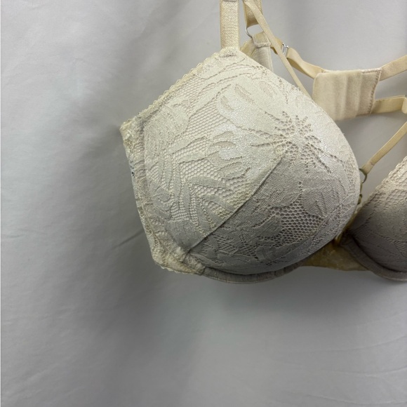 Victoria’s Secret Very Sexy Push Up 38C Bra Cream Ivory Beige Strappy Front - Picture 2 of 9